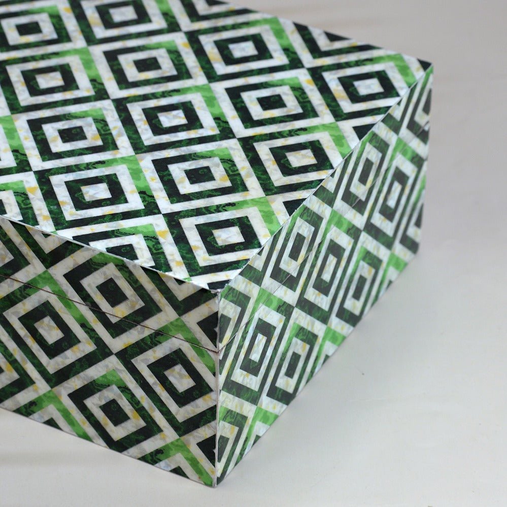 Pattern Tea Box | Jewellery Box – Organizers by The Mohraj available on Brown Living™. . SKU: MJ00098BXO. Img 3.