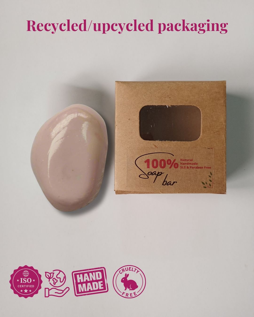 Pebble Shaped Goat Milk and Shea Butter Soap Bar – Body Soap on Brown Living™. SKU: SOB - SOAP - 17 - 1. Img 6.