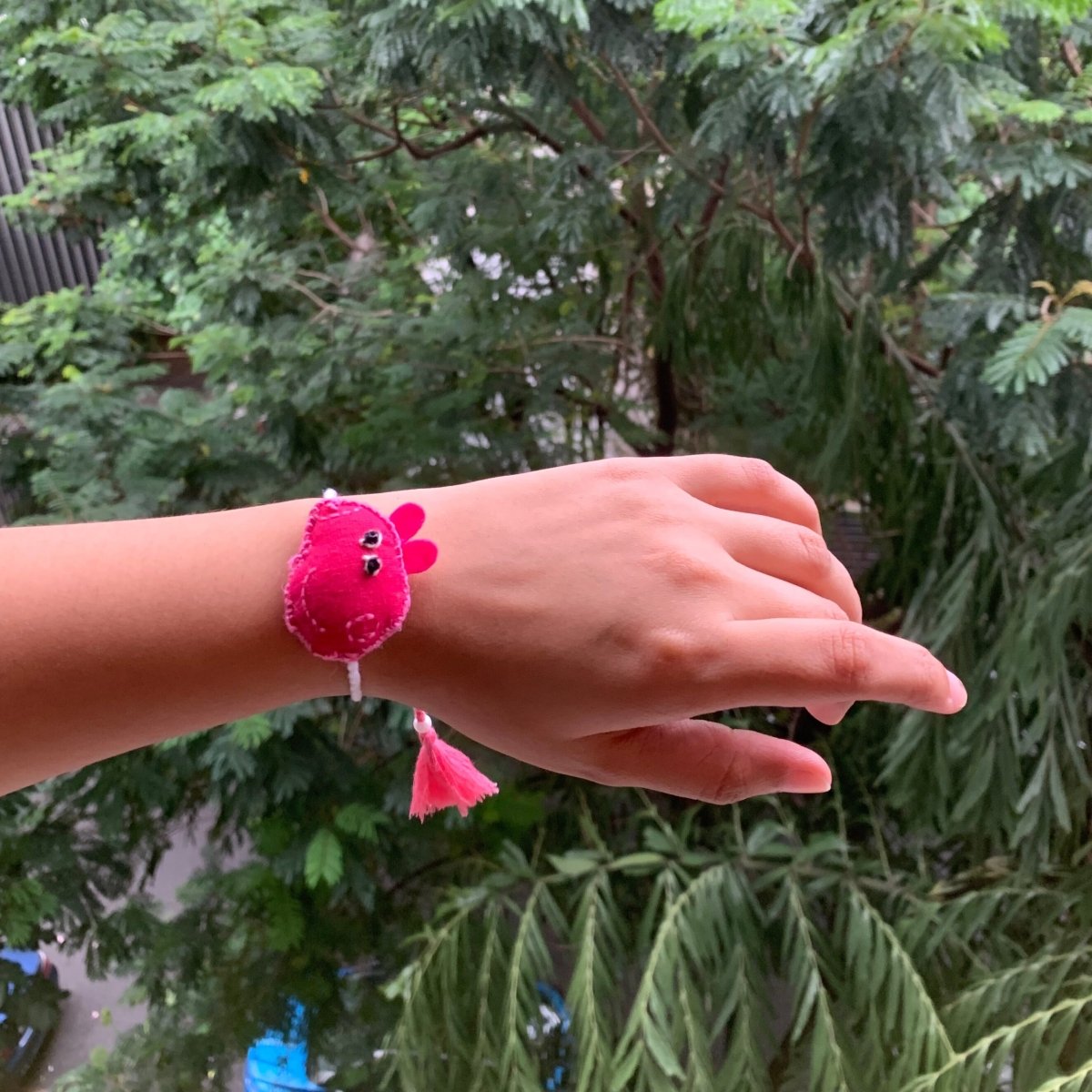 Peppa Pig - Reusable Eco - friendly Kids Rakhi with Keychain String | Verified Sustainable by Brown Living™