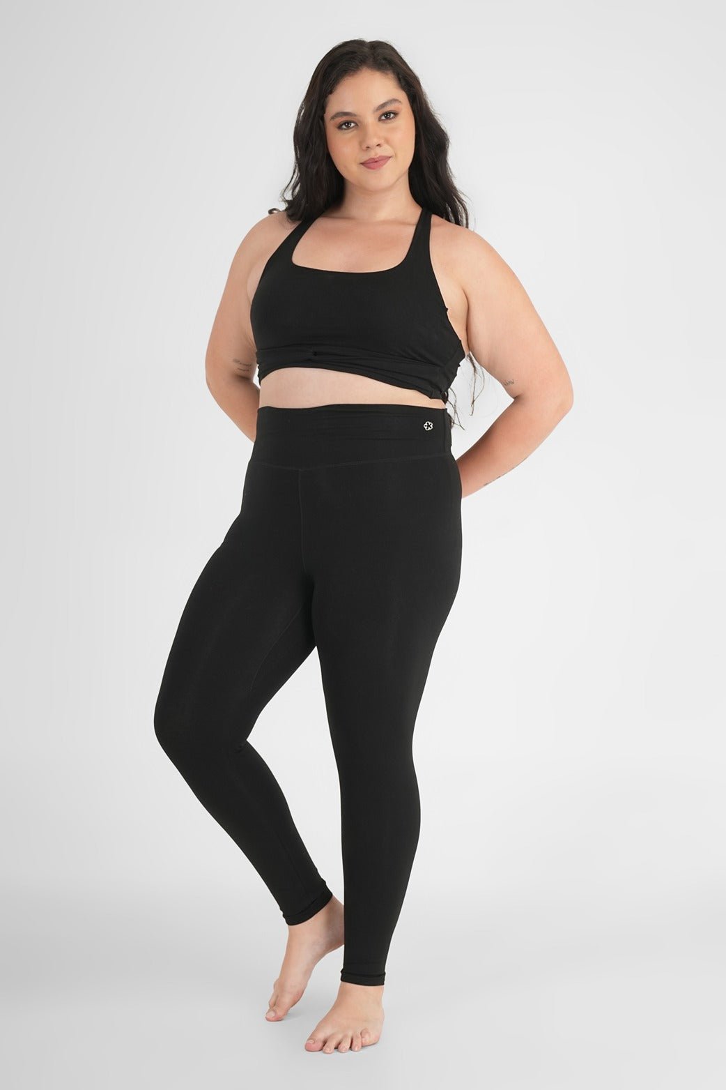 Perfect Fit Natural Fabric Black Legging – Womens Leggings on Brown Living™. SKU: ELHNLGBLKXS. Img 8.