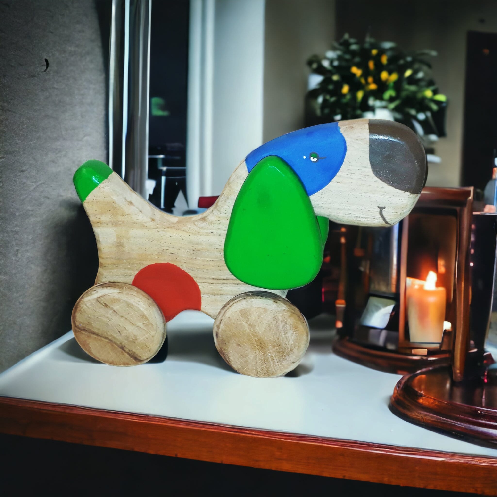 Perfect Pull Along Dog Toy For Toddlers – Toy Trains & Vehicles on Brown Living™. SKU: W_PDG. Img 2.