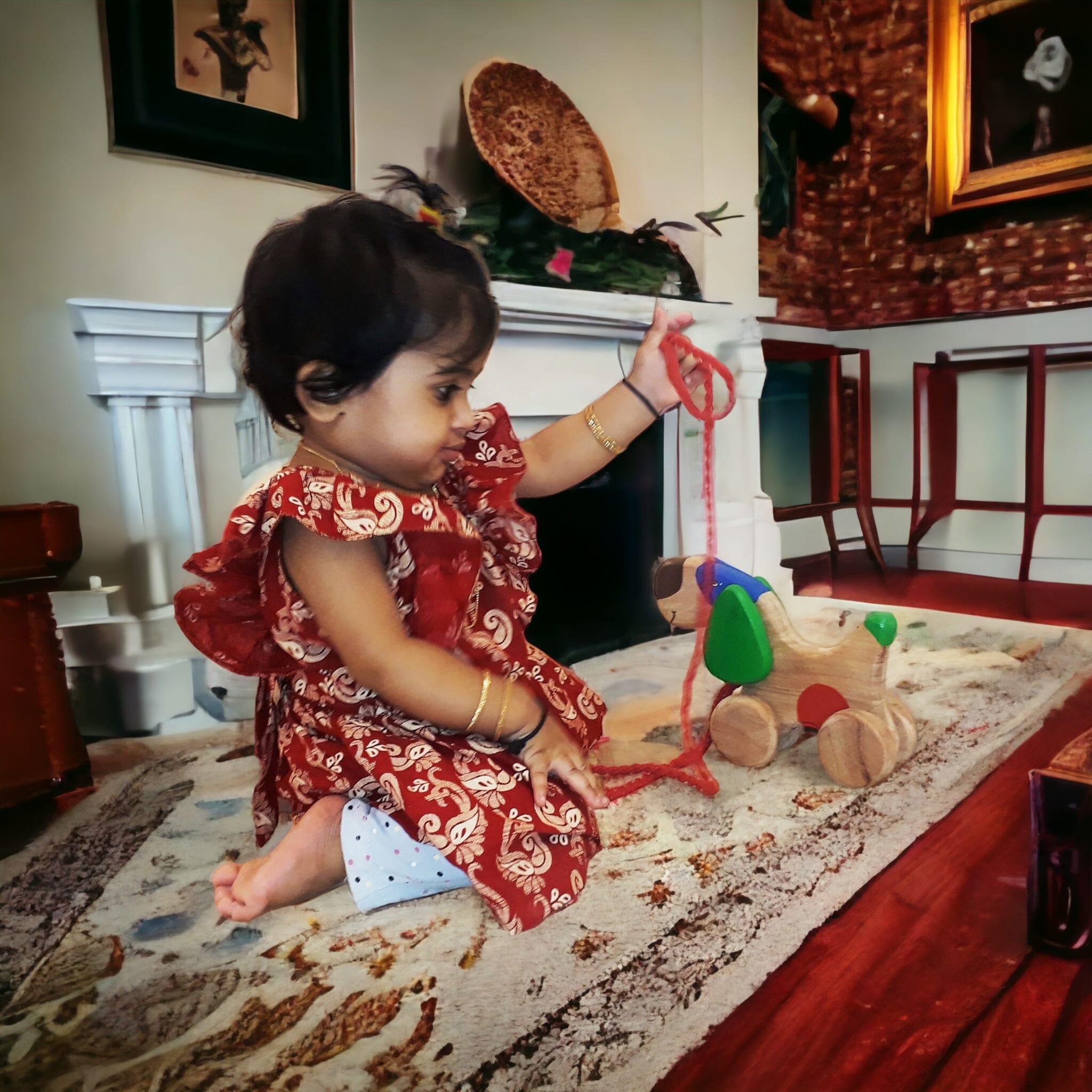 Perfect Pull Along Dog Toy For Toddlers – Toy Trains & Vehicles on Brown Living™. SKU: W_PDG. Img 4.