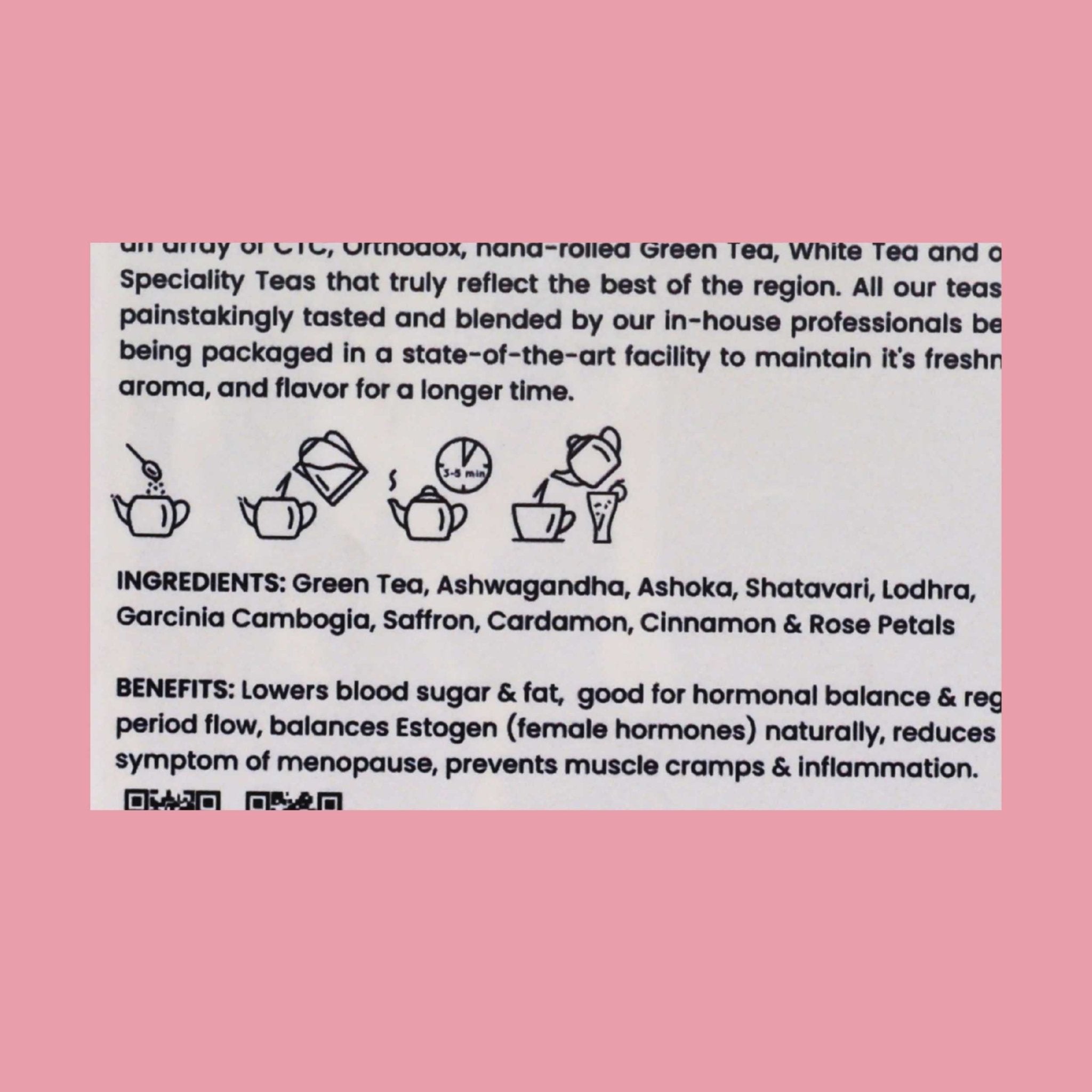 Period Perfect Tea – Menstrual Comfort & Hormonal Balance – 50g – Tea on Brown Living™. SKU: JTTin50New. Img 10.