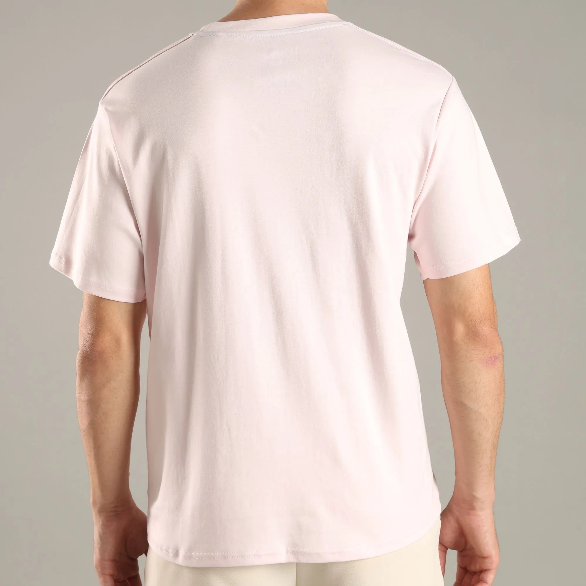 Petal Pink Organic Cotton Half - Sleeve T-Shirt – Mens T-Shirt on Brown Living™. SKU: OC-PK-TS-S. Img 3.