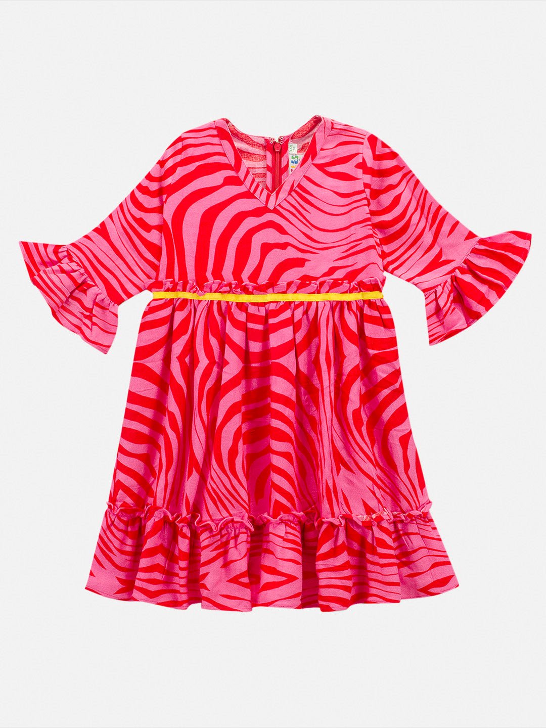 Pink Cotton Dress Regular Fit for Girls – Kids Daywear Sets on Brown Living™. SKU: PG148_1. Img 1.