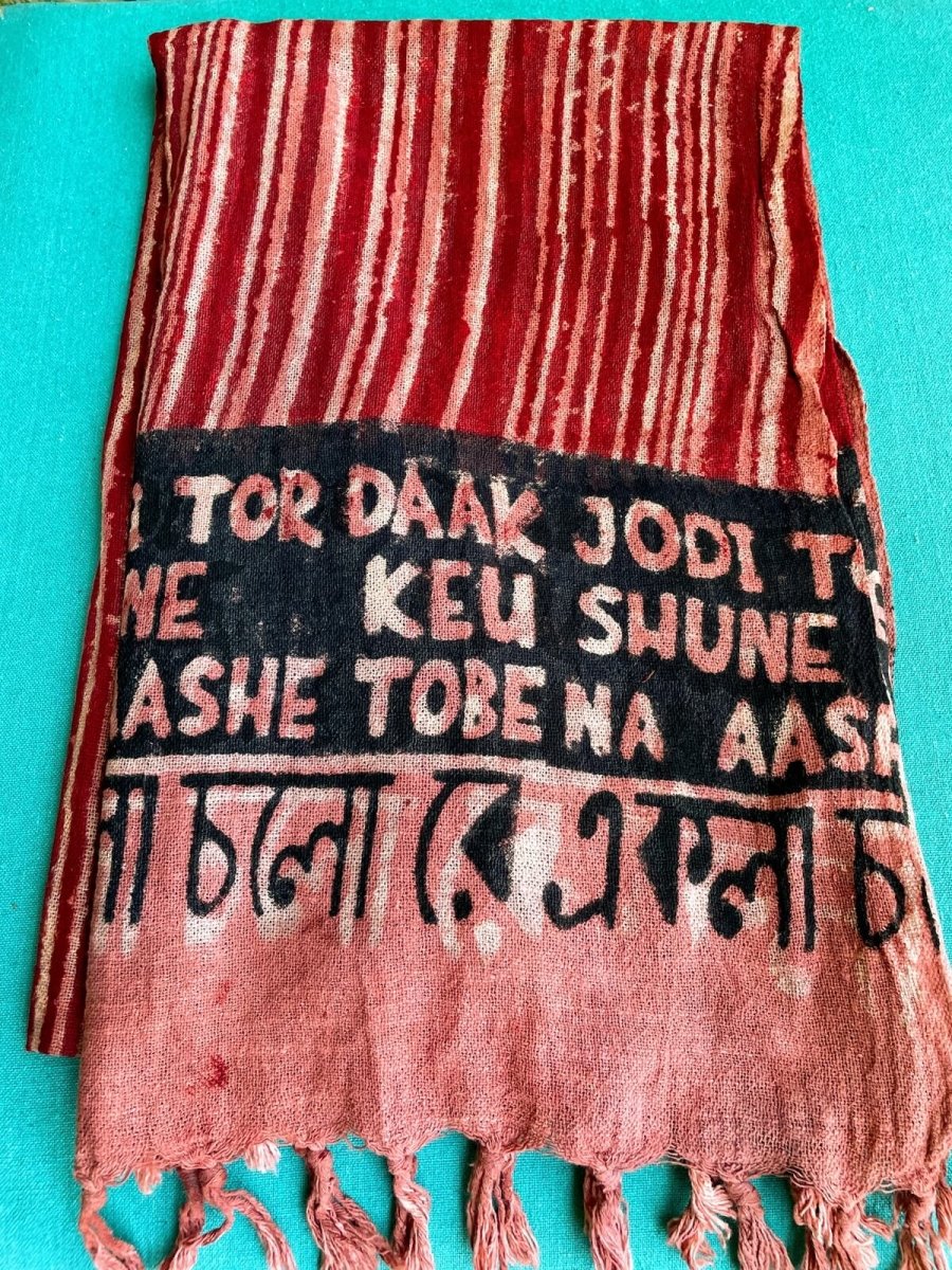 Pink Ekla cholo stole – Womens Scarf on Brown Living™. SKU: K - 945. Img 3.