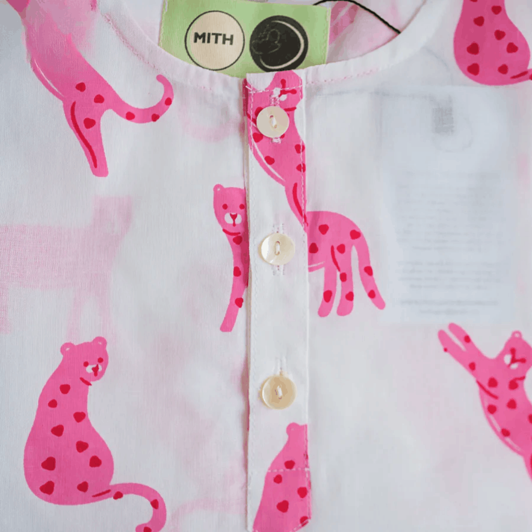 Pink Panther - Unisex Kids Cotton Nightwear – Kids Pyjamas on Brown Living™. SKU: MITHNW-027-1. Img 6.