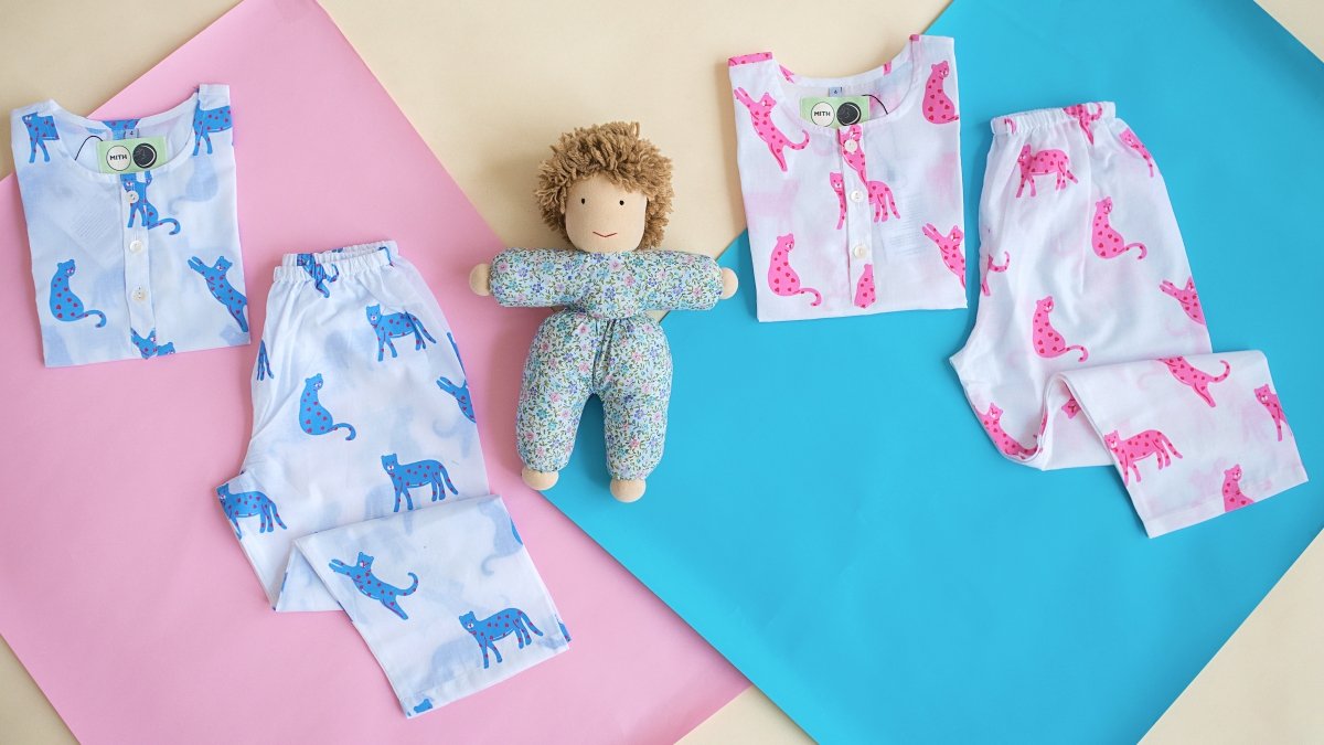 Pink Panther - Unisex Kids Cotton Nightwear – Kids Pyjamas on Brown Living™. SKU: MITHNW - 027 - 1. Img 6.
