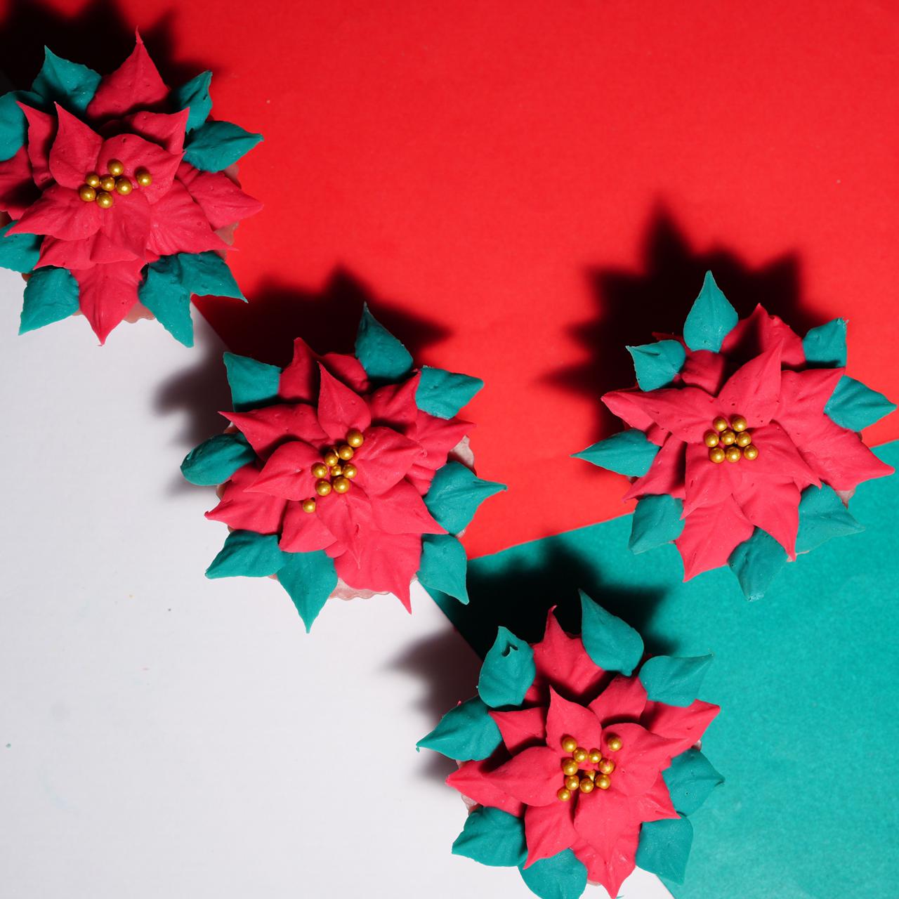 Poinsettia Cupcake Soap | Handmade Christmas - Themed Bath Soap – Body Soap on Brown Living™. SKU: SLTYSECRT-18. Img 3.