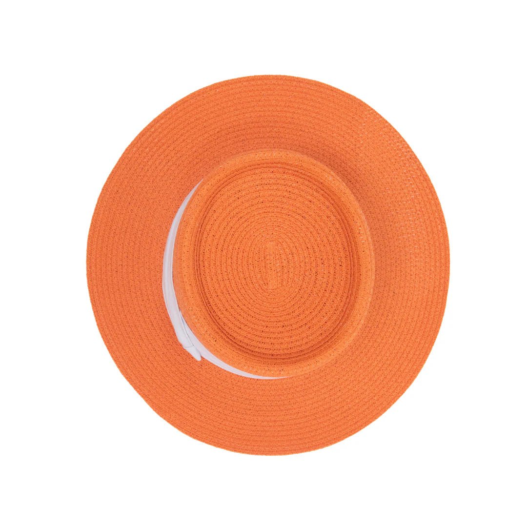 Pork Pie Hat Made With Cotton & Natural Straw | Lightweight Summer Hat – Womens Hat on Brown Living™. SKU: MBNL003021. Img 13.