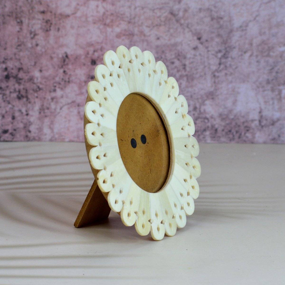 Portable Handcrafted Mirror with Jali – Home Decor on Brown Living™. SKU: MJ00001DR. Img 2.