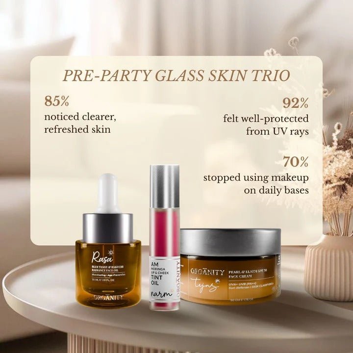 Pre - Party Glass Skin Trio – Rasa, Tejas & Narm AM – Skin Care on Brown Living™. SKU: ORG - PGS - TRIO - 02. Img 6.