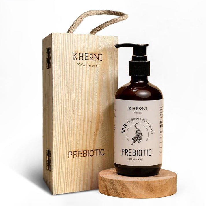 Prebiotic Rose | 3 - in - 1 Hair, Face & Body Wash – Body Wash on Brown Living™. SKU: PRTIRO250L. Img 1.