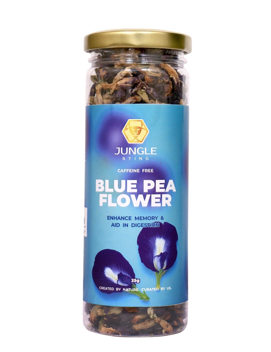 Premium Blue Butterfly Pea Flower Tea – Tea by JUNGLE STING available on Brown Living™. . SKU: JSBLUEPEA. Img 1.