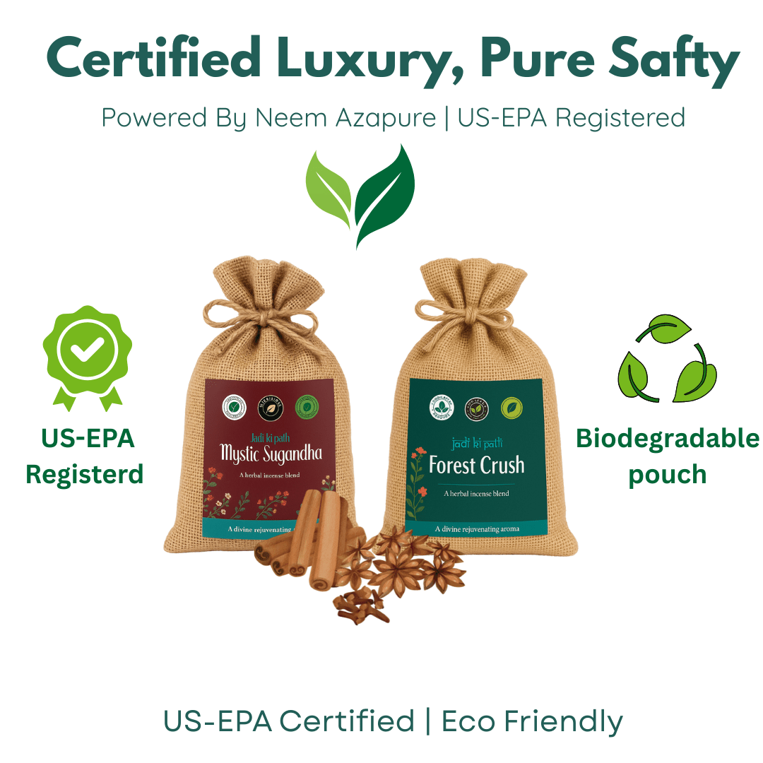 Premium Botanical Car Aroma Potli | Mystic Sugandha & Forest Crush – Fragrance Diffusers on Brown Living™. SKU: BLP2001-MSFC. Img 5.