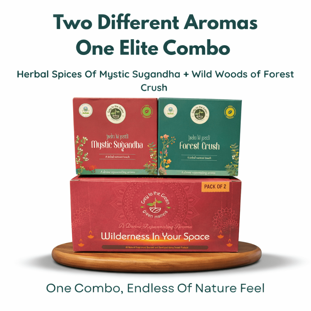 Premium Botanical Car Aroma Potli | Mystic Sugandha & Forest Crush – Fragrance Diffusers on Brown Living™. SKU: BLP2001-MSFC. Img 2.