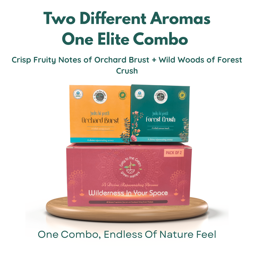 Premium Botanical Car Aroma Potli | Orchard Brust & Forest Crush | Pack of 2 – Fragrance Diffusers on Brown Living™. SKU: BLP2001-OBFC. Img 3.