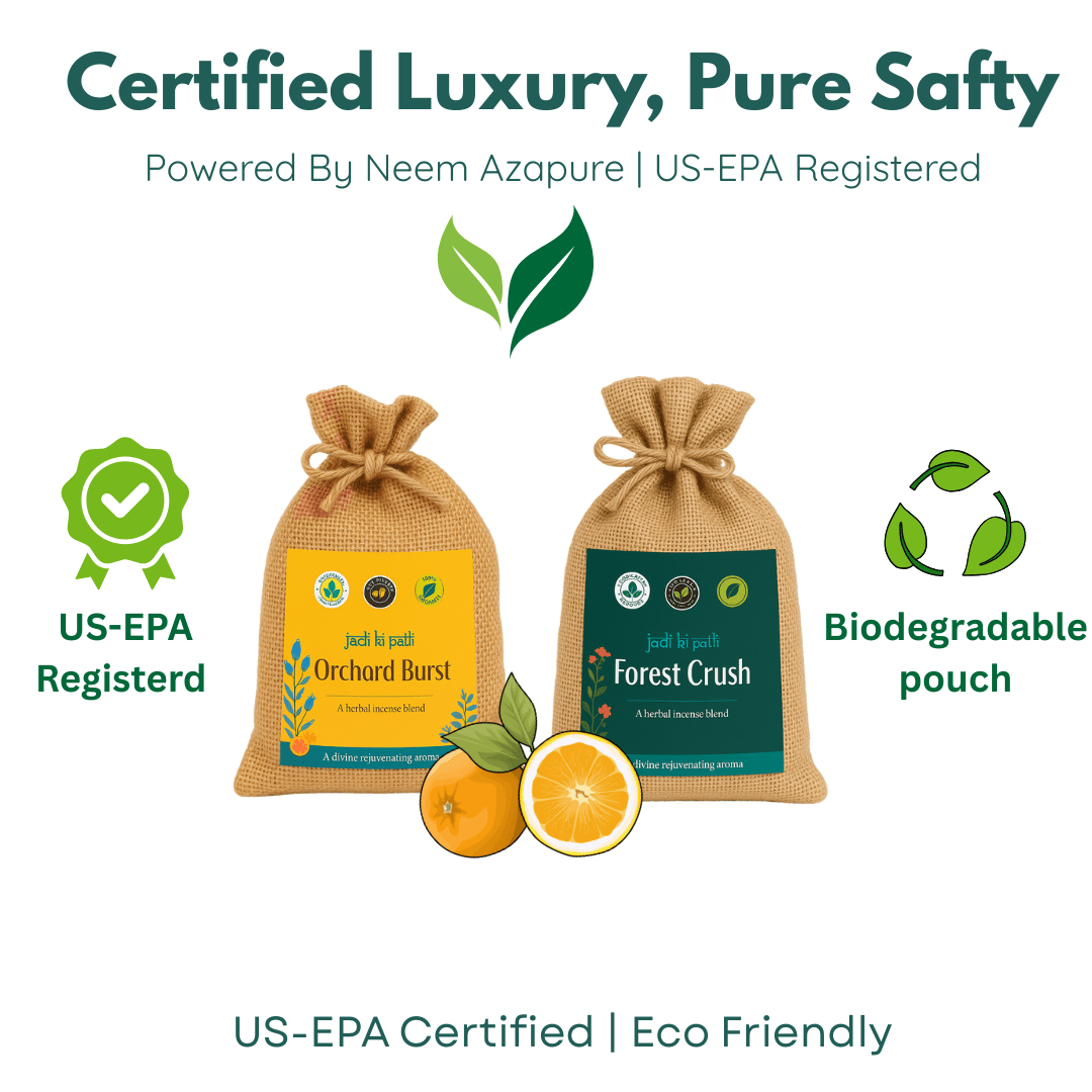 Premium Botanical Car Aroma Potli | Orchard Brust & Forest Crush | Pack of 2 – Fragrance Diffusers on Brown Living™. SKU: BLP2001-OBFC. Img 5.