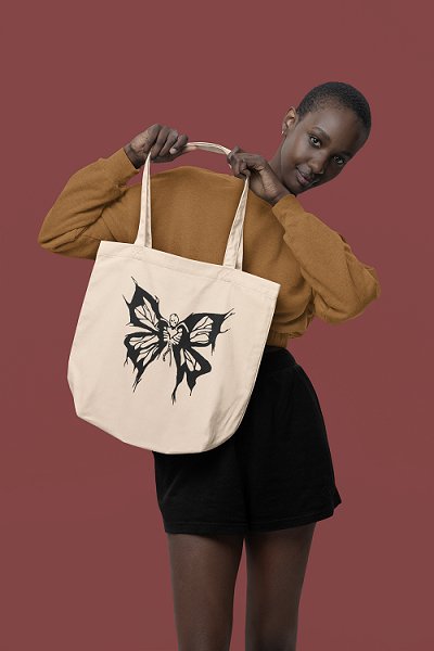 Butterfly canvas bag sale