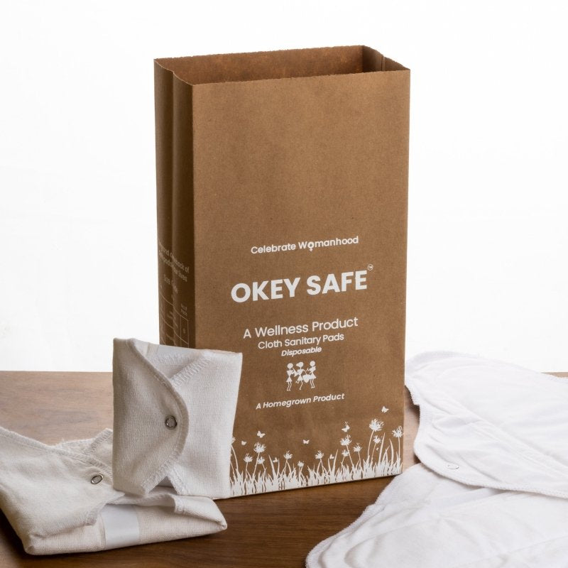 Premium Disposable Cloth Pads – Single Use (XXL, XL, L, Panty Liners) – Womens Underwear by OKEY SAFE available on Brown Living™. XL (Pack of 6) . SKU: OSXL. Img 1.