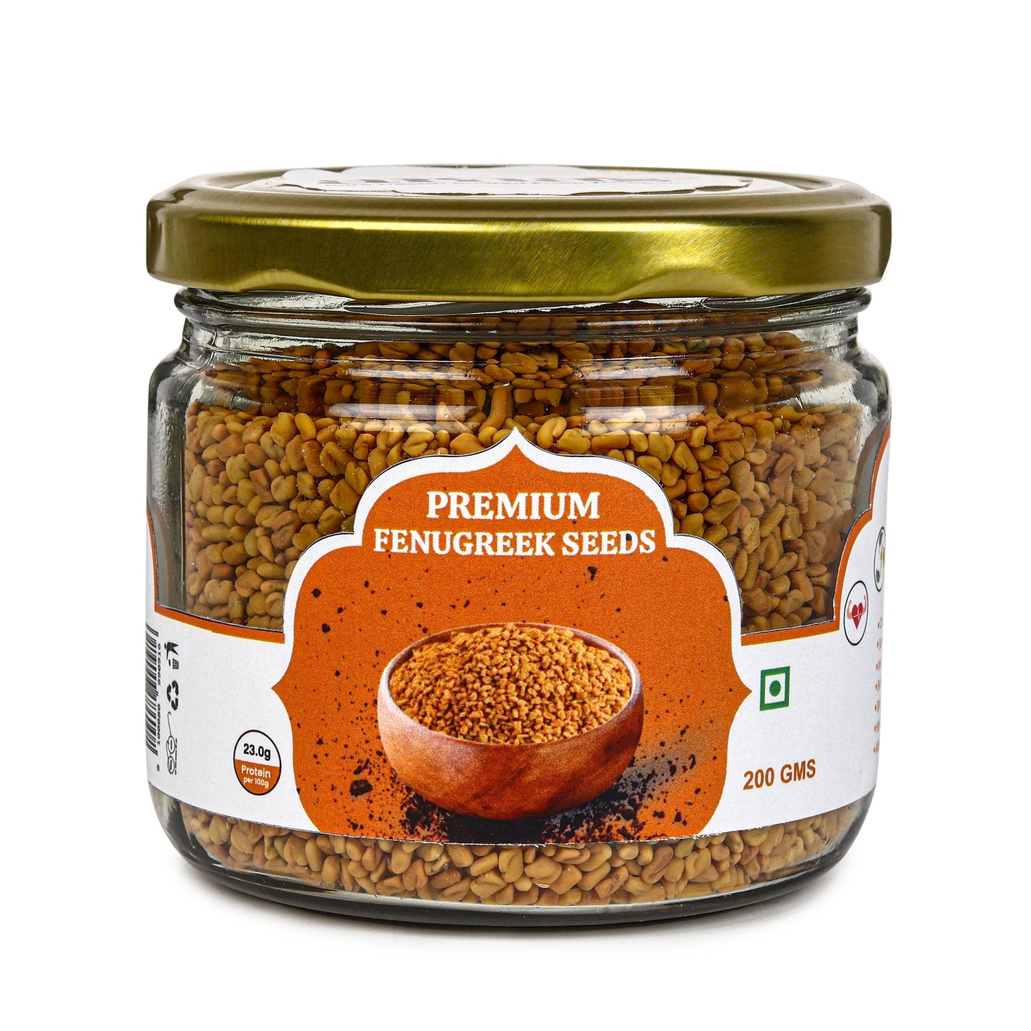 Premium Fenugreek Seeds 200g | Pure Natural Methi Seeds – Dried Fruits, Nuts & Seeds on Brown Living™. SKU: ARNAS-5. Img 1.