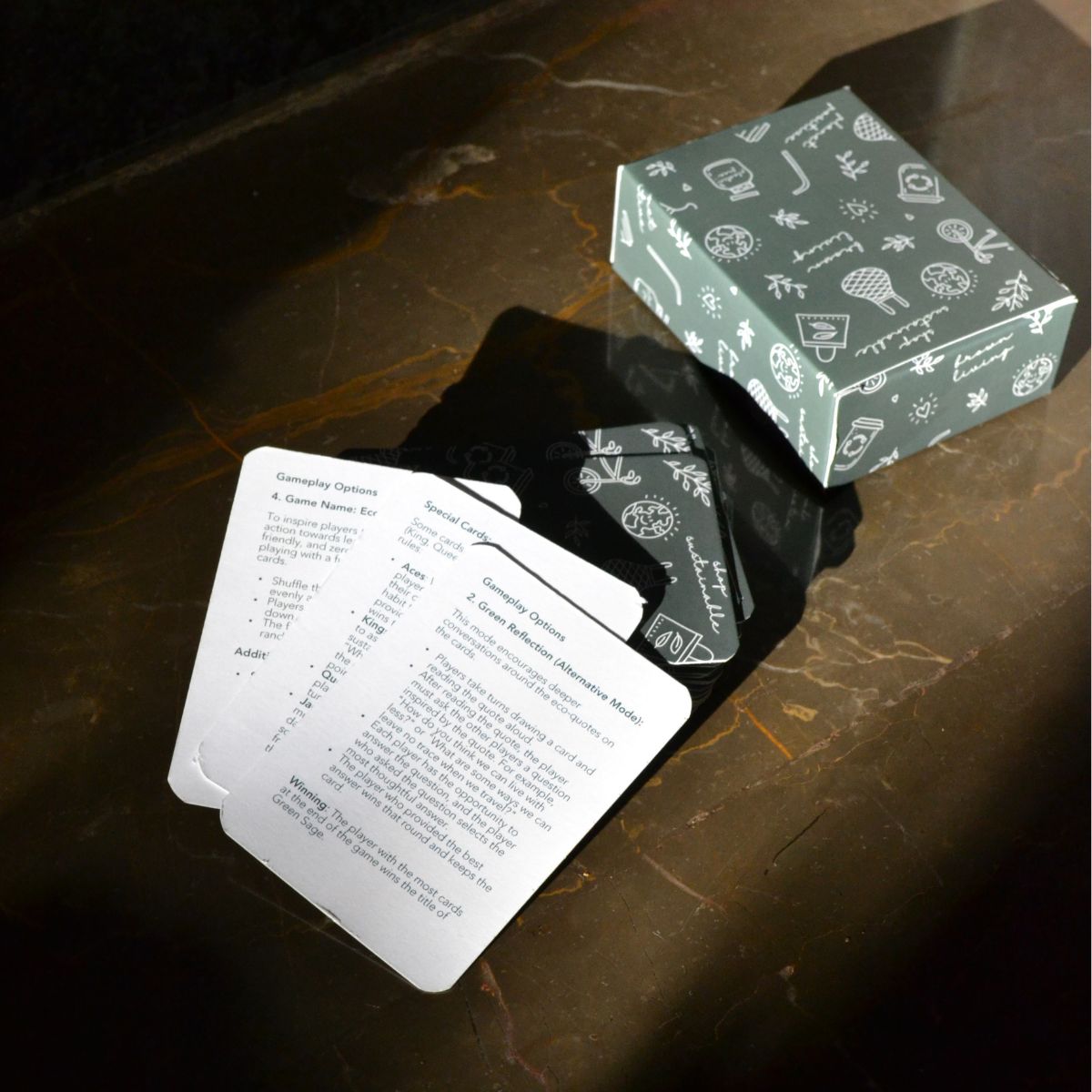 Premium Handmade Eco Playing Cards Set – Card Games on Brown Living™. SKU: BL_PC_PO1n. Img 2.