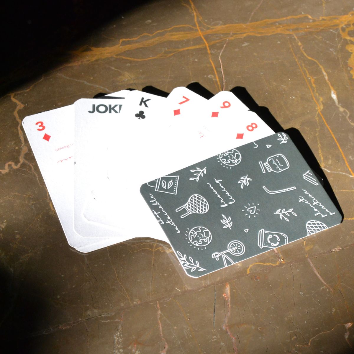 Premium Handmade Eco Playing Cards Set – Card Games on Brown Living™. SKU: BL_PC_PO1n. Img 7.