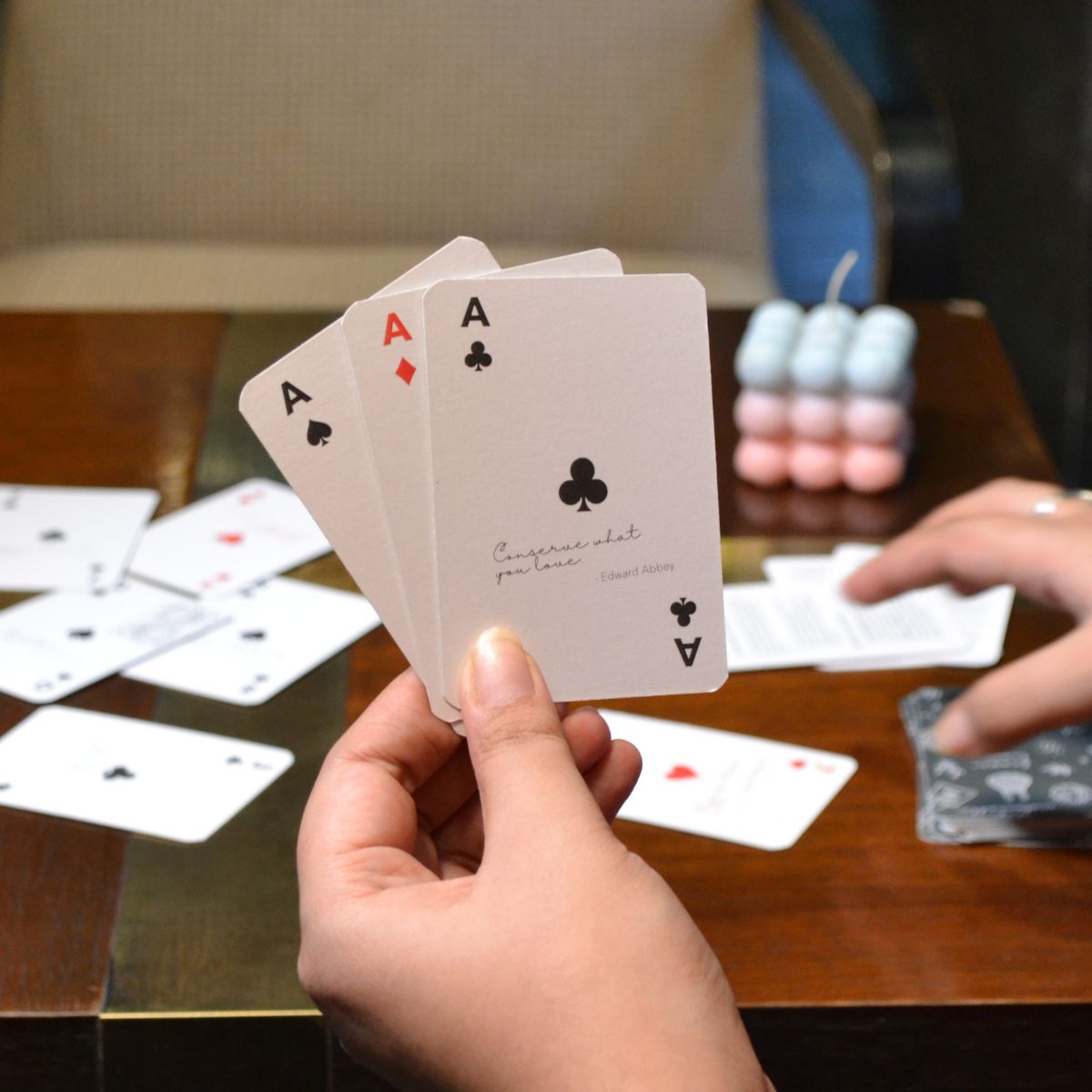 Premium Handmade Eco Playing Cards Set – Card Games on Brown Living™. SKU: BL_PC_PO1n. Img 8.