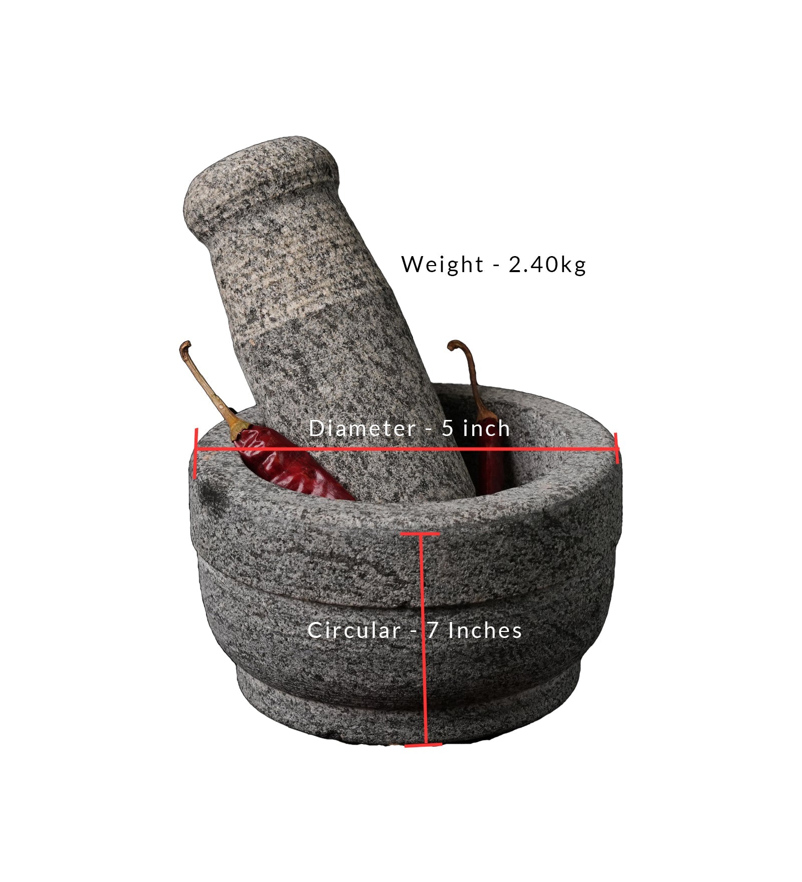 Premium Handmade Uthukuli Stone Mortar And Pestle - Large – Kitchen Tools on Brown Living™. SKU: Mortar-and-Pestle-5-packof1. Img 3.
