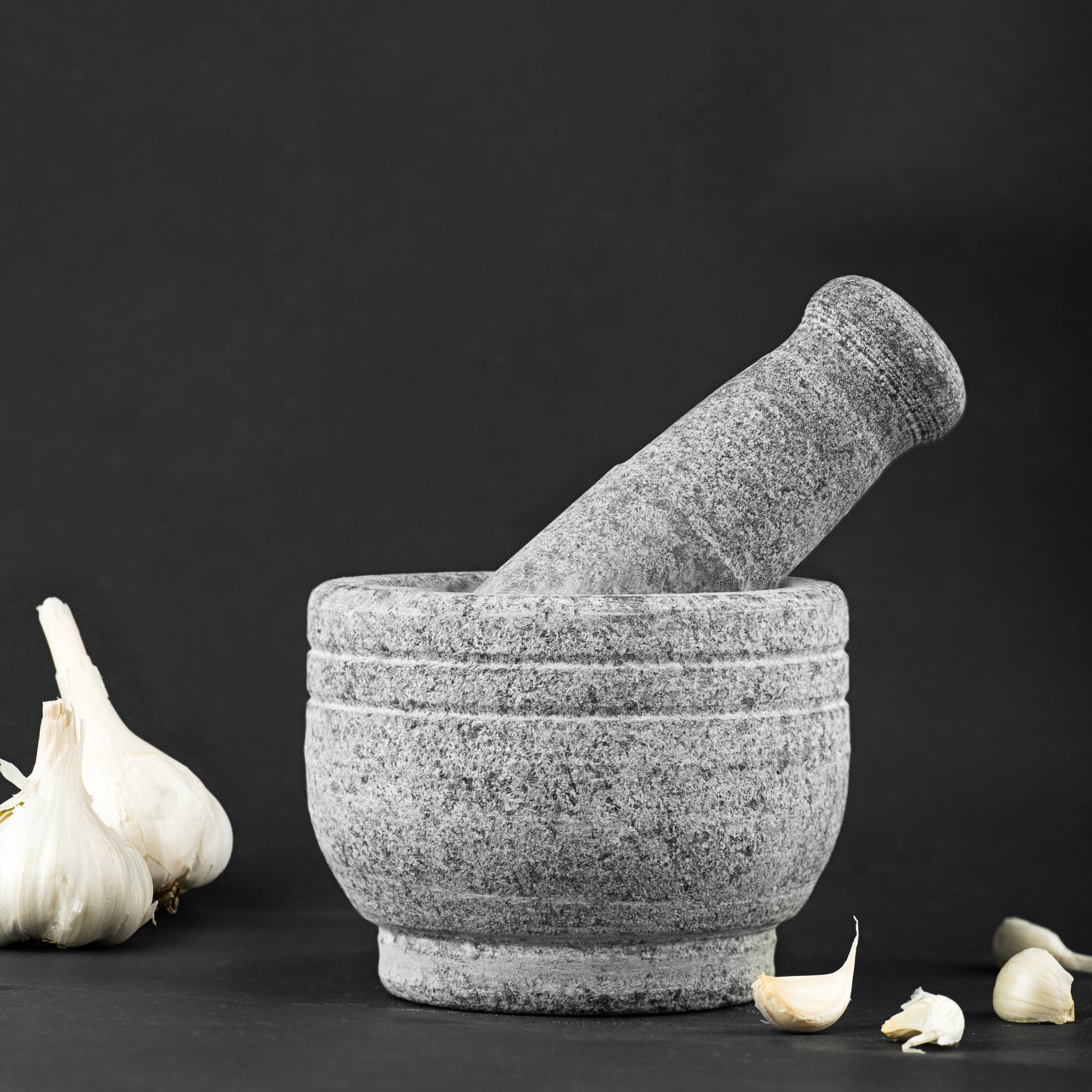 Premium Handmade Uthukuli Stone Mortar And Pestle – Kitchen Tools on Brown Living™. SKU: S13n. Img 5.