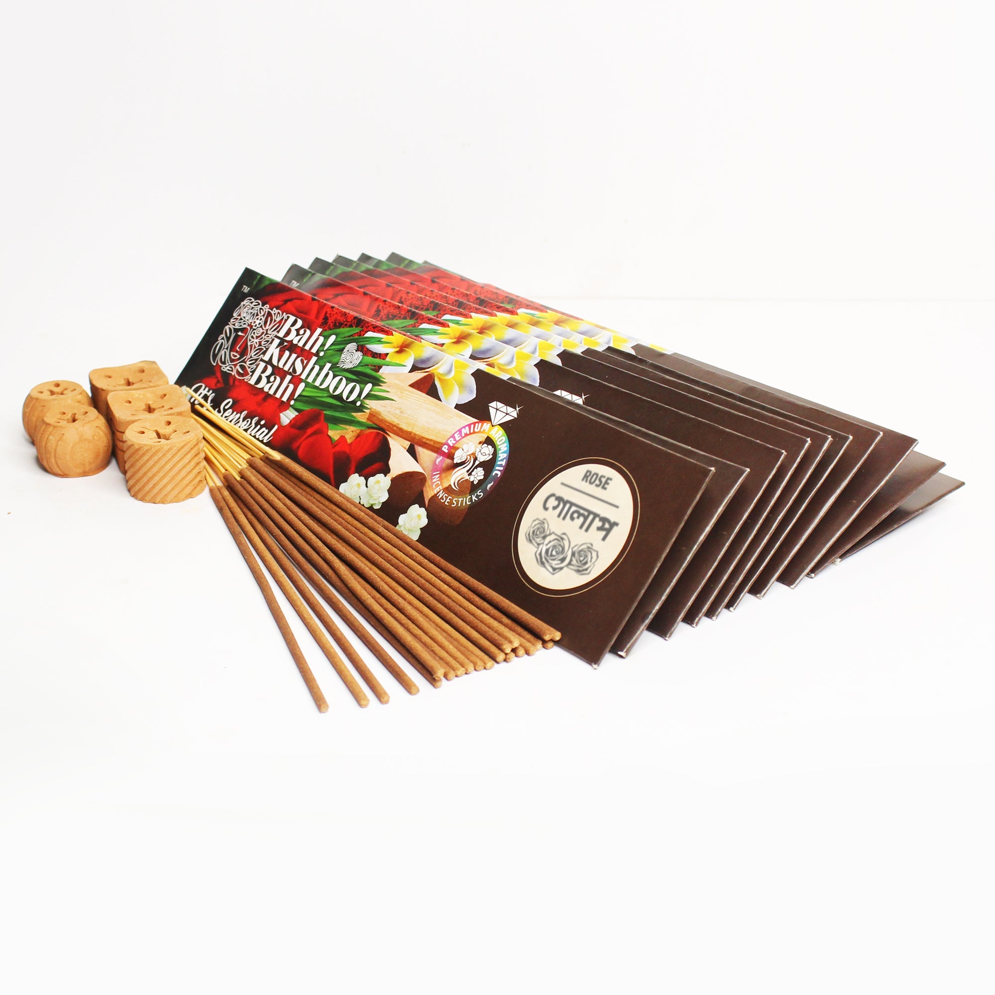 Premium Long - Lasting Aromatic Incense Sticks for Home & Meditation – Pooja Needs on Brown Living™. SKU: PK - INS - CHN - 250GM. Img 8.