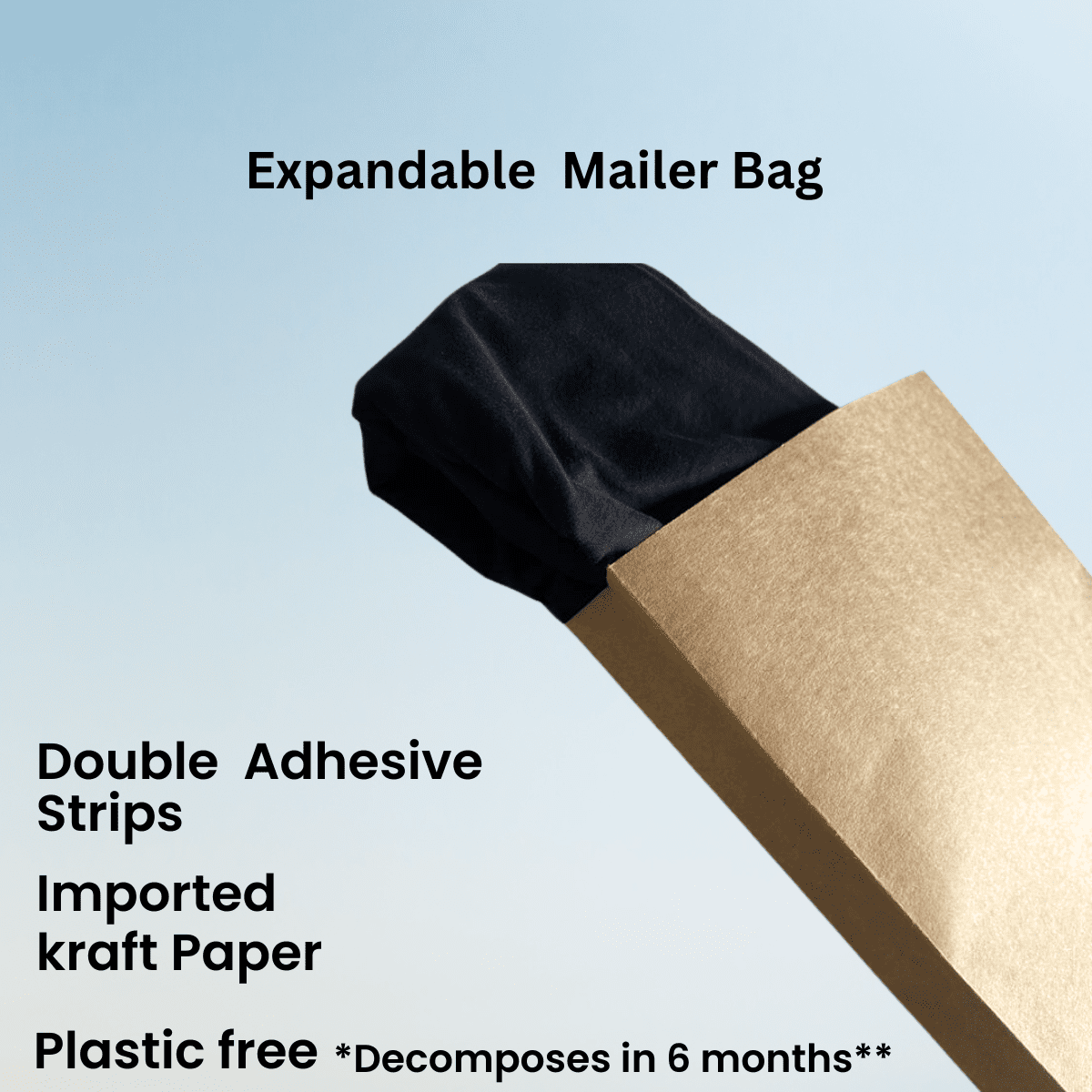 Prime Imported Kraft Paper Expandable Mailer Bag – Packing Materials on Brown Living™. SKU: MO-3. Img 7.
