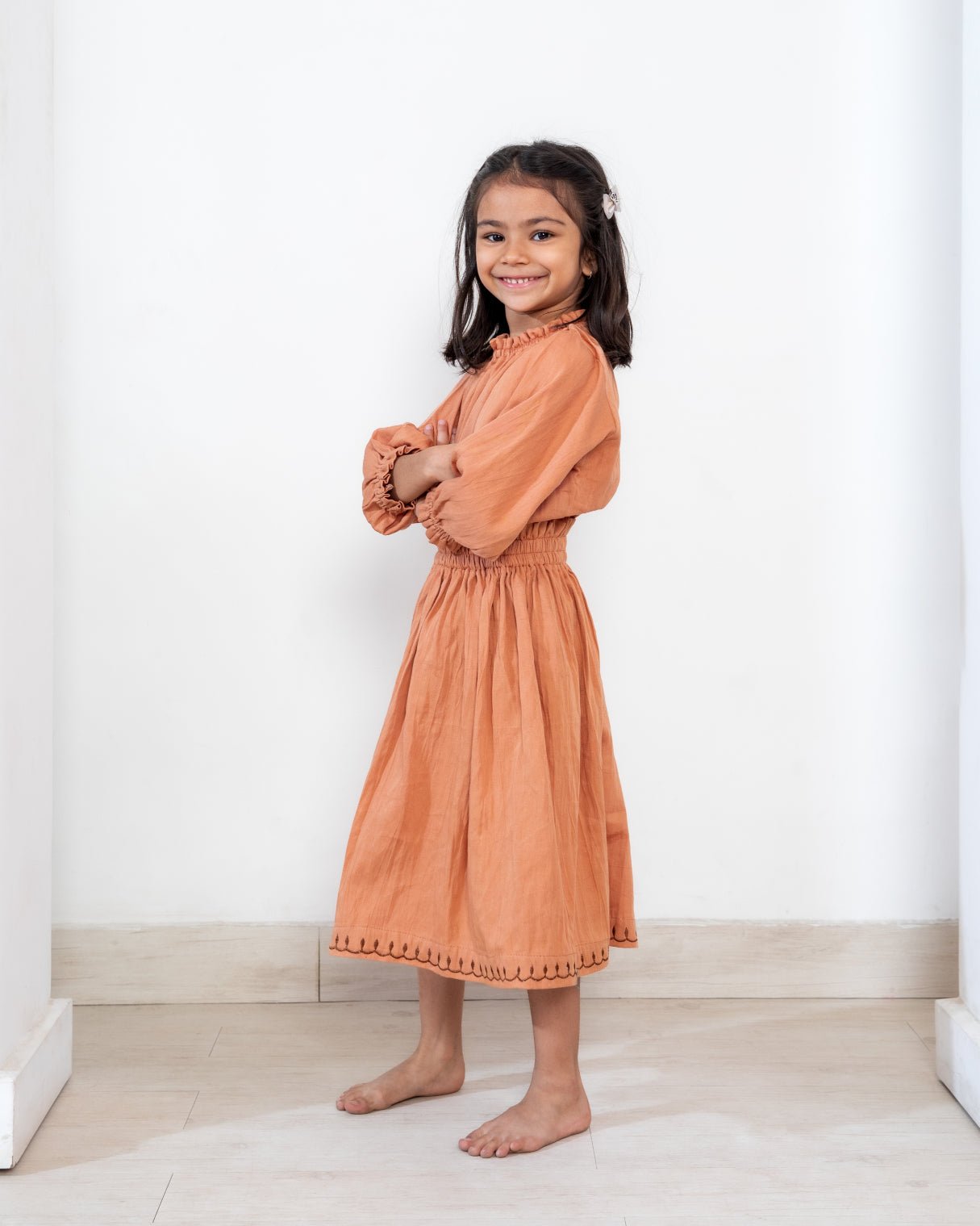 Prithvi Play Set For Girls Comfortable Kids Outfit – Kids Daywear Sets on Brown Living™. SKU: PPTC01001. Img 2.