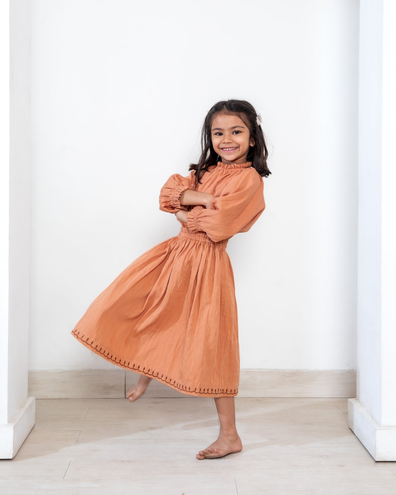 Prithvi Play Set For Girls Comfortable Kids Outfit – Kids Daywear Sets on Brown Living™. SKU: PPTC01001. Img 3.