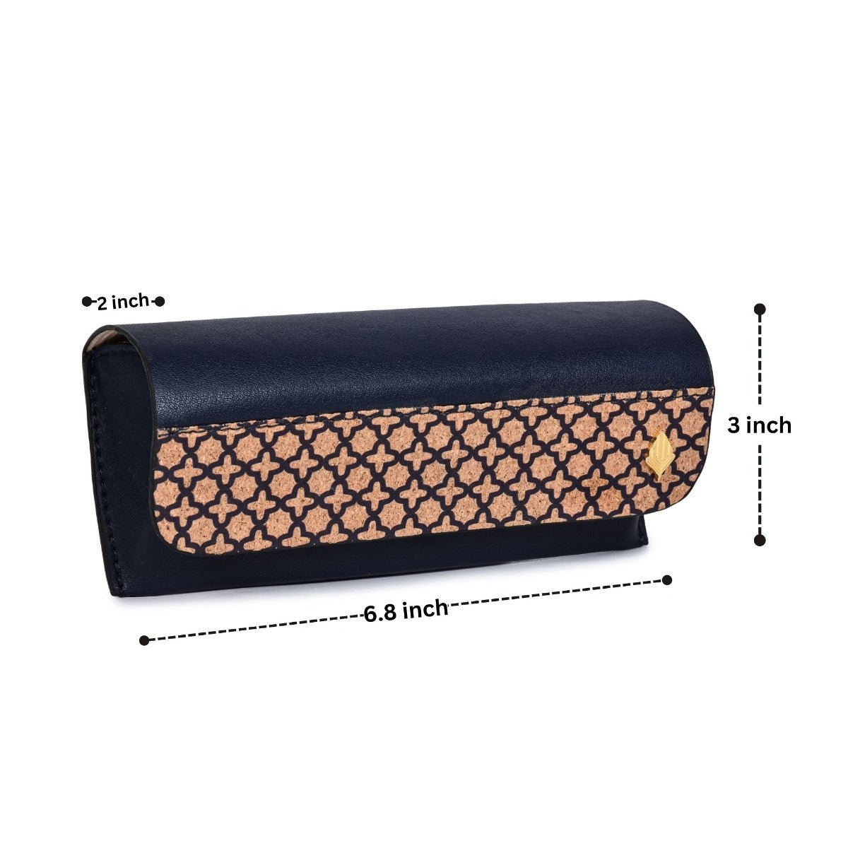 Protective Eyewear Case – Vegan Leather & Printed Cork (Black) – Travel Accessories on Brown Living™. SKU: CPEGH001. Img 7.