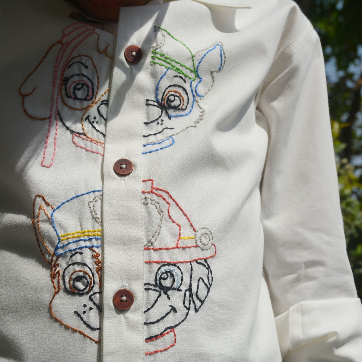 Pup Police Force Embroidered Kids Shirt – Kids Shirts on Brown Living™. SKU: PPES - 011. Img 8.