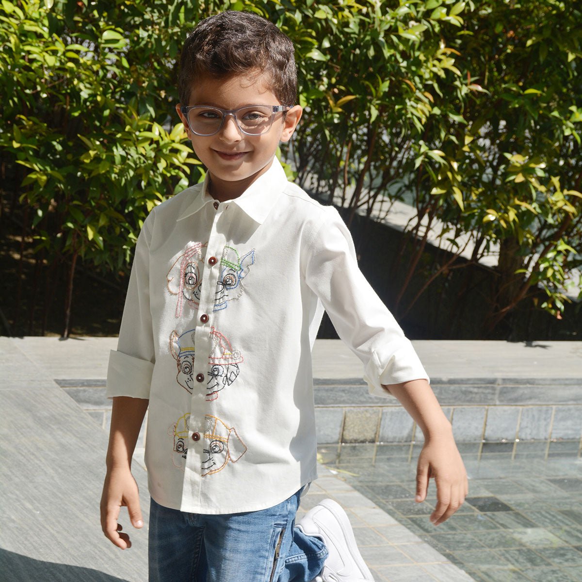 Pup Police Force Embroidered Kids Shirt – Kids Shirts on Brown Living™. SKU: PPES - 011. Img 7.