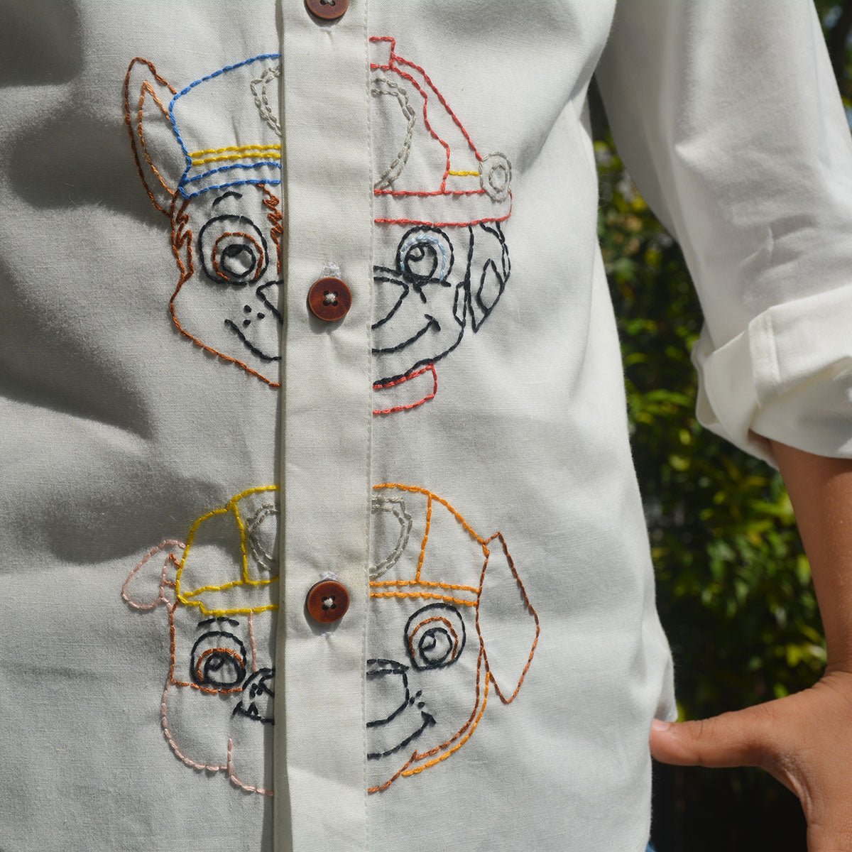 Pup Police Force Embroidered Kids Shirt – Kids Shirts on Brown Living™. SKU: PPES - 011. Img 9.
