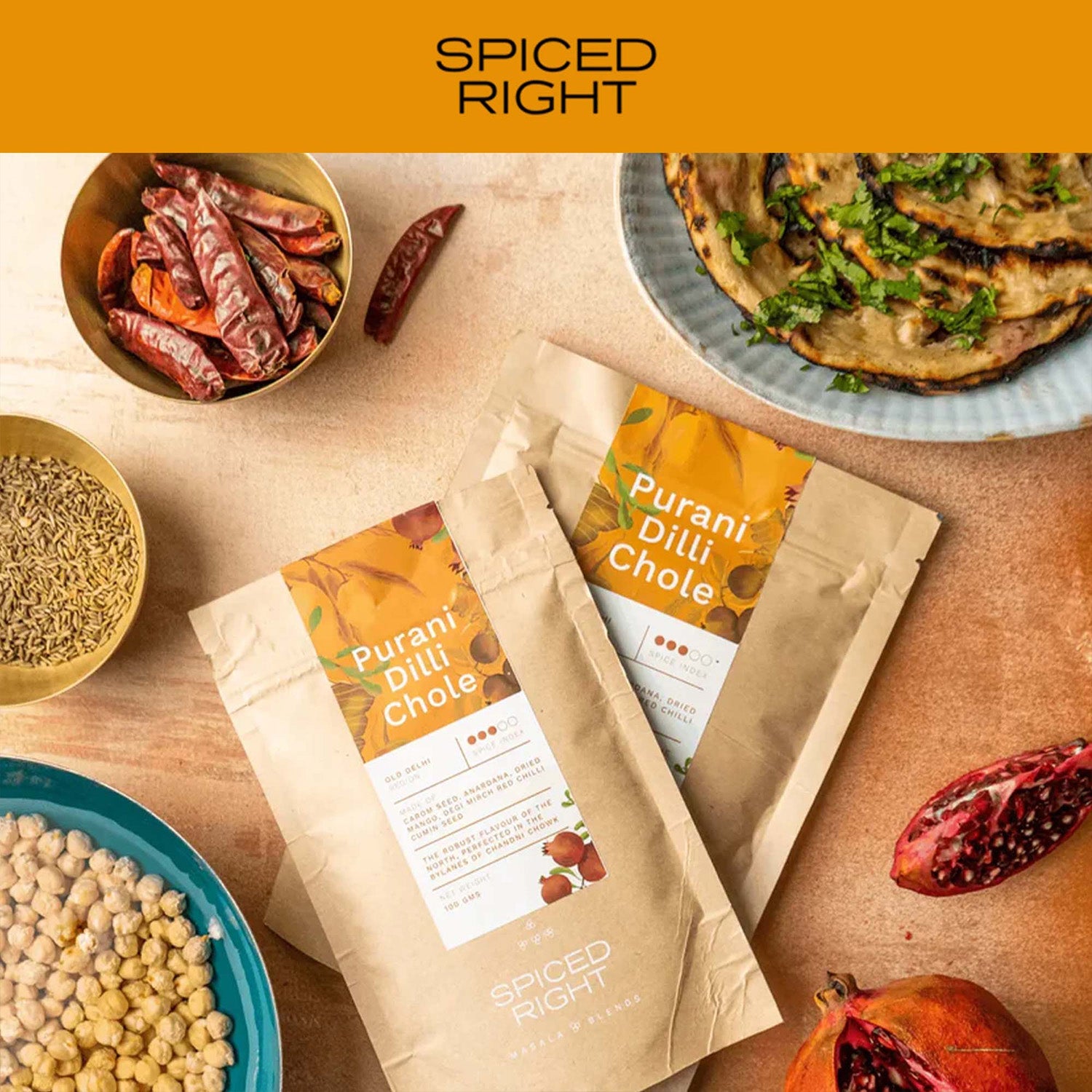 Purani Dilli Chole Masala — Old Delhi Tradition, No Fillers – Seasonings & Spices on Brown Living™. SKU: SR-PDC. Img 2.