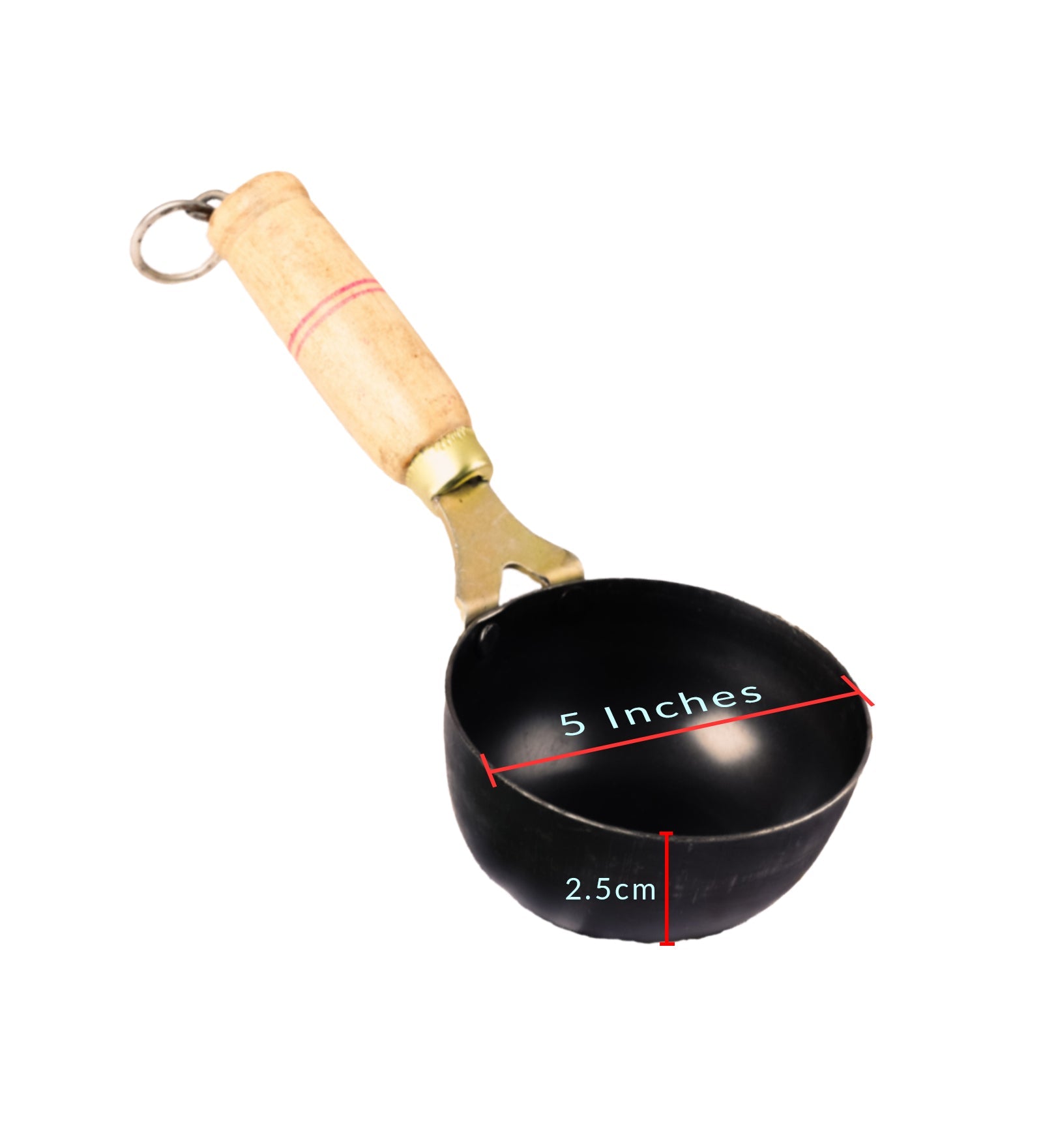 Pure Iron Handmade Tadka Pan/ Thalipu Karandi (5inches Inches) – Cookware on Brown Living™. SKU: Iron-Tadkapan-400g-packof1. Img 3.