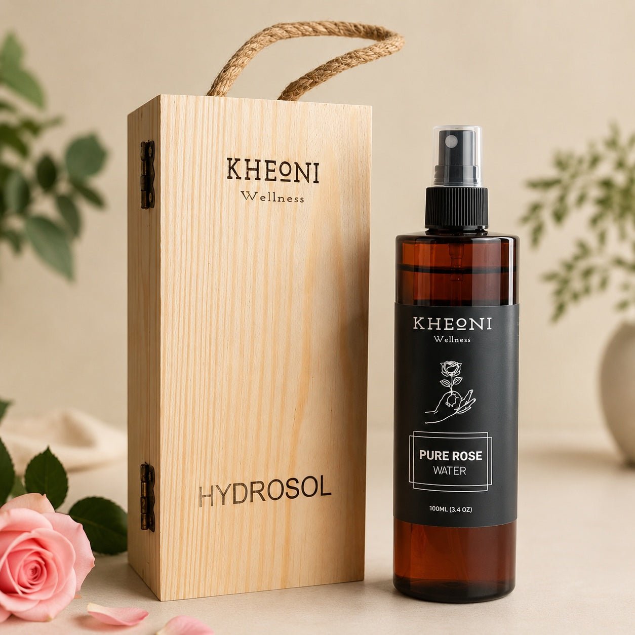 Pure Rose Water Face Mist & Toner | Damask Rose | 150 ml – Face Toner on Brown Living™. SKU: FFHYRW150L. Img 4.