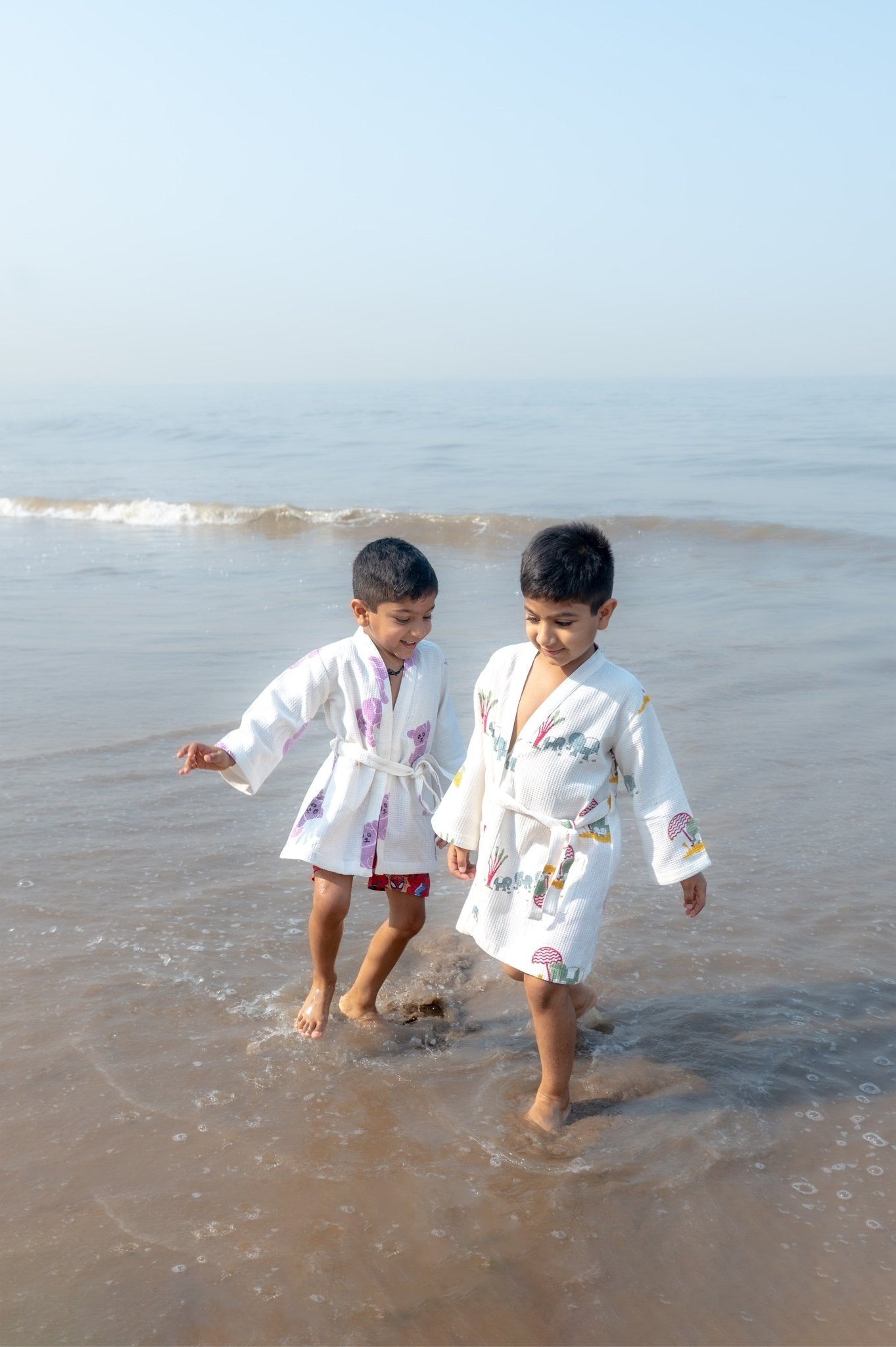 Pure Waffle Cotton Medium Robe for Kids – Koala Design, Purple – Bath Linens on Brown Living™. SKU: MSY-00433F-Purple-Small. Img 8.