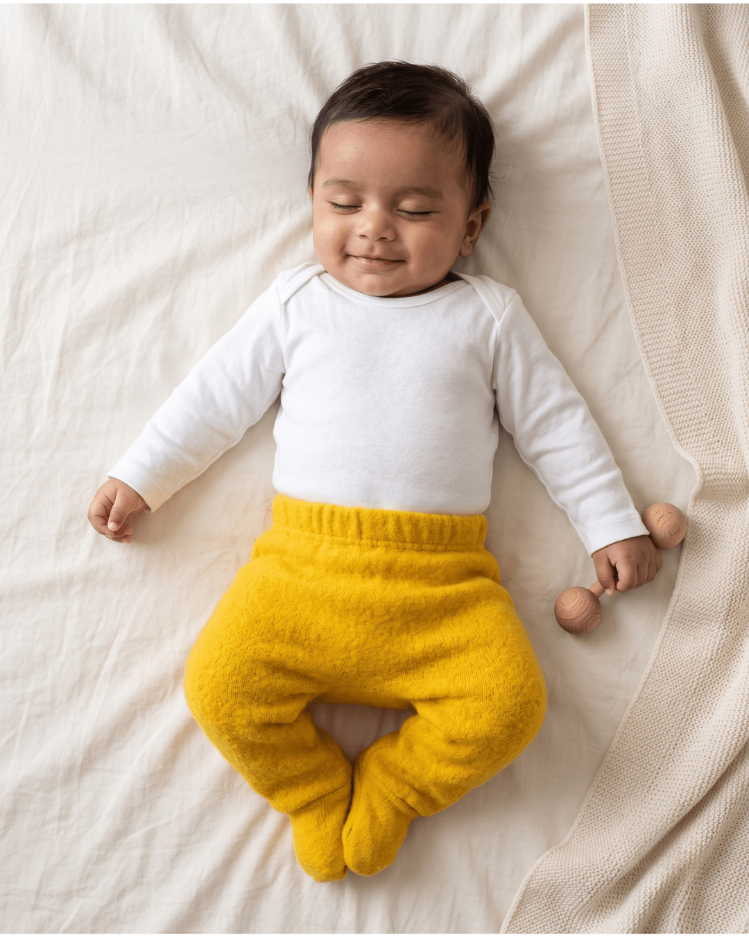 Pure Wool Footie Lower | Herbal Dyed with Devdaru for Comfort & Immuni – Kids Daywear Sets on Brown Living™. SKU: FTSY03001. Img 1.