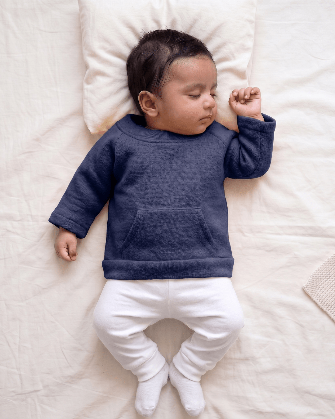 Pure Wool Winter Pocket Tee | Herbal Dyed Baby Top for Skin Comfort – Kids Daywear Sets on Brown Living™. SKU: PTBB03004. Img 1.