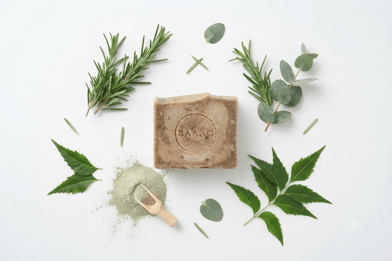 Purify Cold Processed Soap - French Green Clay, Neem & Tea Tree – Body Soap on Brown Living™. SKU: BGCPS000001. Img 2.