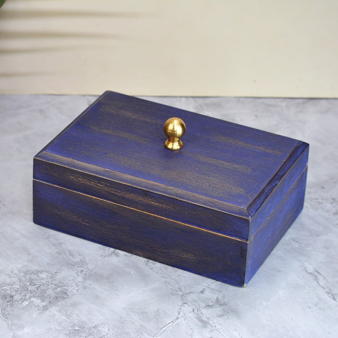 Purple Knob Mango Wood Box | Verified Sustainable by Brown Living™