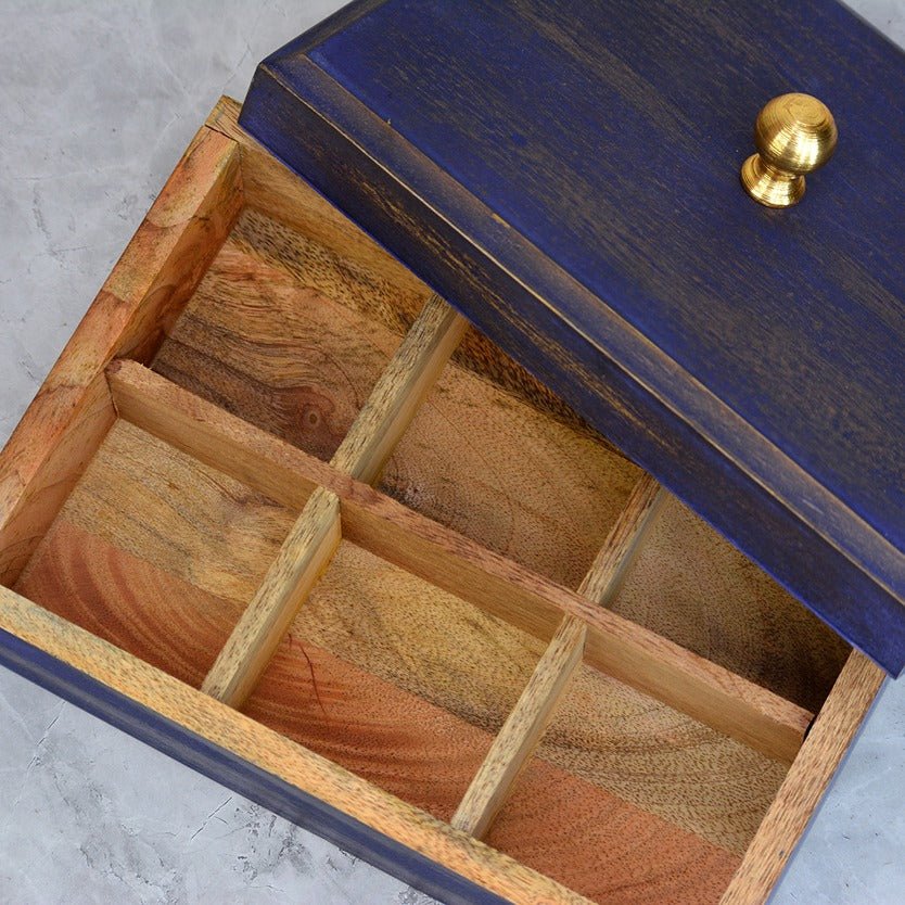 Purple Knob Mango Wood Box | Verified Sustainable by Brown Living™