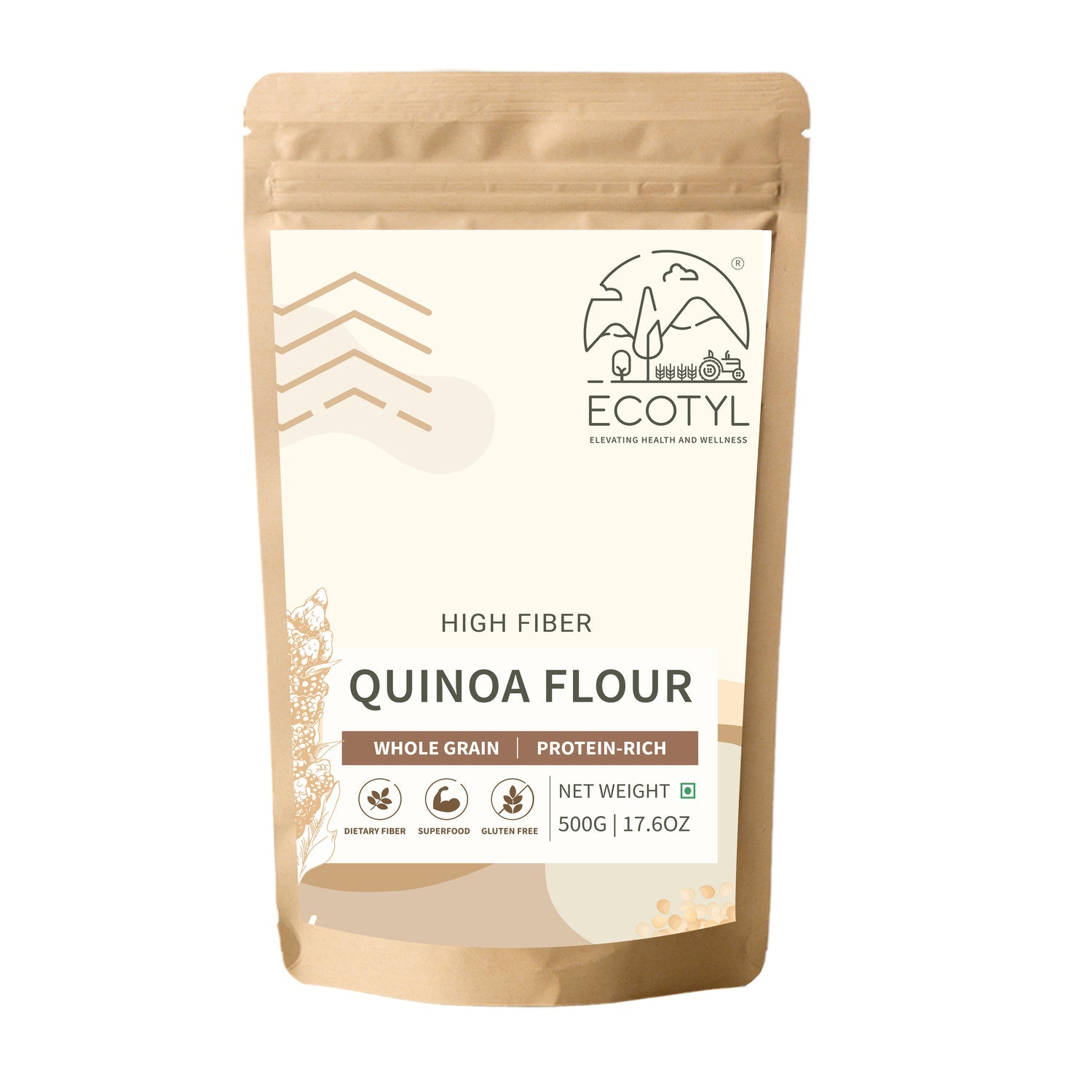 Quinoa Flour | High Protein | Nutritious Flour | 500g – Healthy Snacks on Brown Living™. SKU: ECOTYL00050. Img 5.