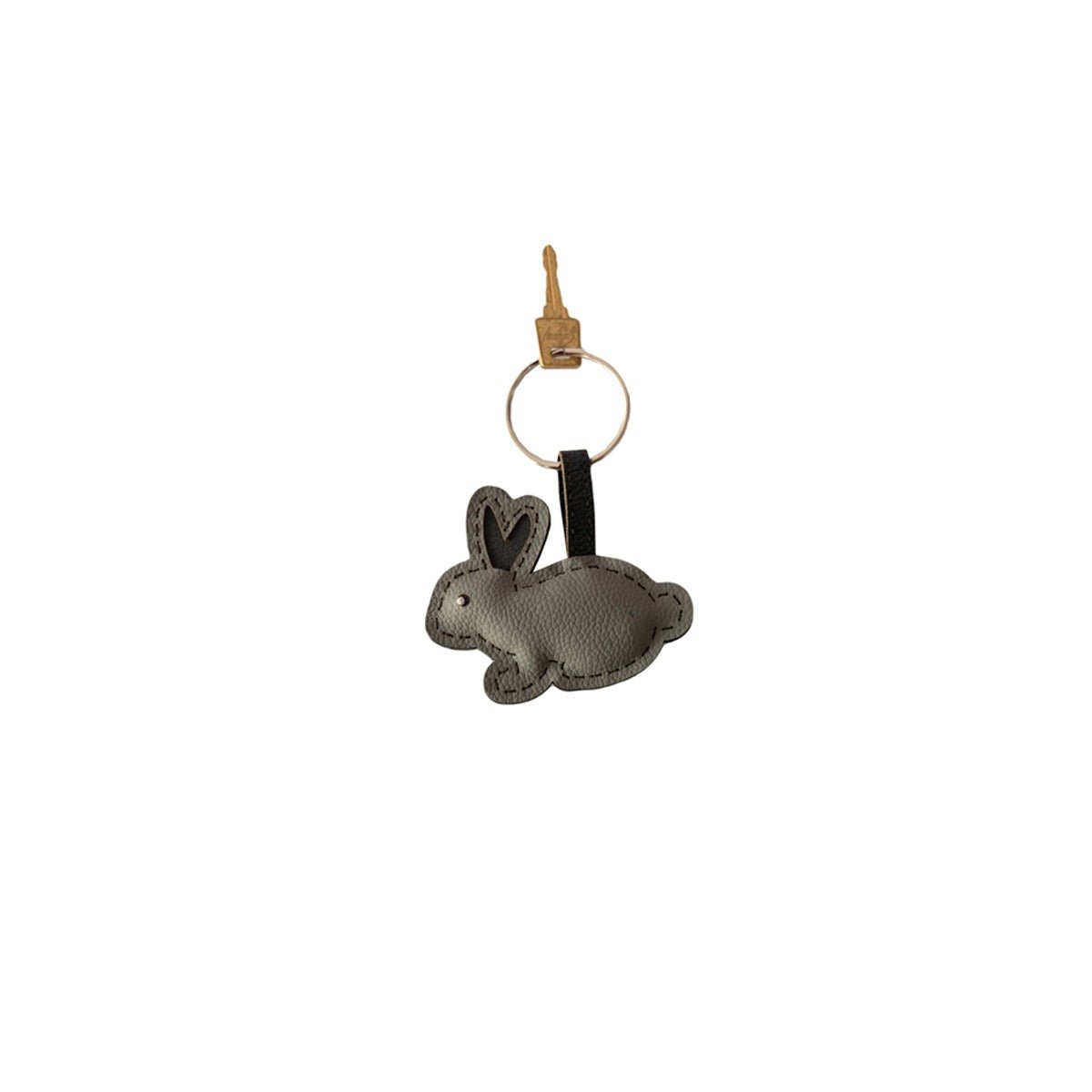 Rabbit Key Chain – Handmade and Eco - Friendly – Gift on Brown Living™. SKU: KC006A. Img 2.