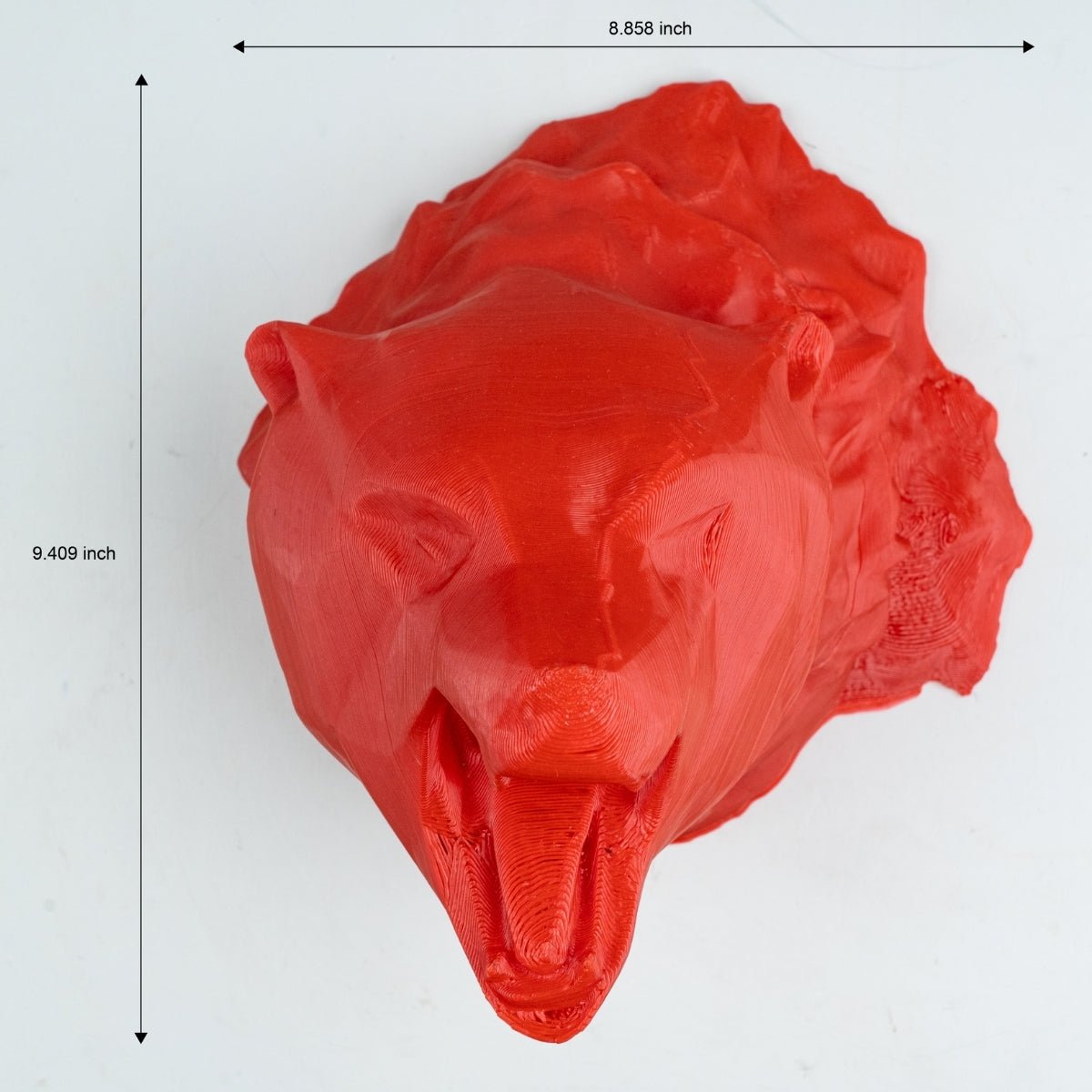 Raging Grizz Plant - Based Silk Red Wall Decor – Home Decor on Brown Living™. SKU: RAGREDPLSDA032. Img 4.